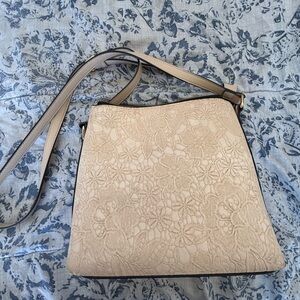 Elegant Cream Floral Women's Bag